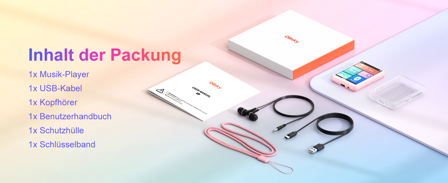 MP3-плеєр Oilsky 128GB Bluetooth 5.4, 2.4