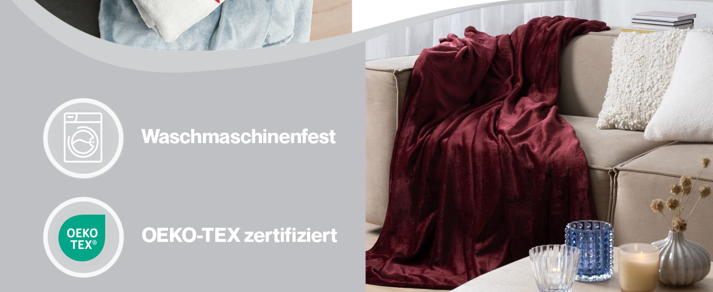 М'яка ковдра Blumtal Kuscheldecke: флісова ковдра 150x200 см, сертифікат Oeko-TEX, для дому та відпочинку, колір антрацит