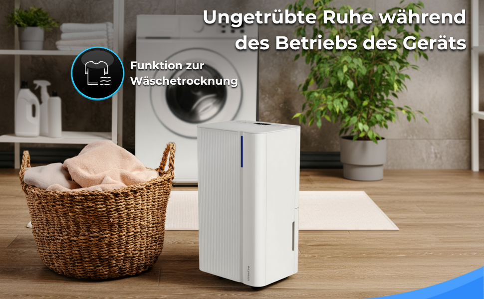 Електричний осушувач повітря Climative WAVE ION 12L/24h з Wi-Fi та очищувачем повітря для дому, квартири, ванної кімнати. Захист від вологи та плісняви до 20м²