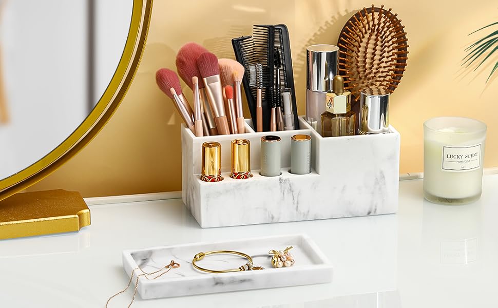 Тримач для зубних щіток Luxspire з 5 відсіками: органайзер для електричних зубних щіток, сімейний тримач, велика місткість, для зубної пасти та бритв