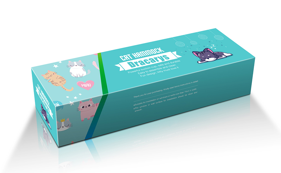 Кішка-гамак для вікна Dracarys | для великих котів до 20 кг | Посилений гамак з міцним присоском | Ліжко для засмаги кота, ліжко для домашніх тварин, підходить для вікон довжиною ≥76 см та висотою ≥64 см, розмір L-68*38*58 см