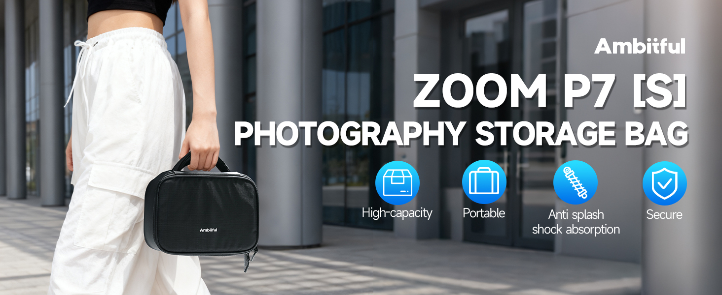Сумка для фотоапарата AMBITFU Zoom P7 з піною та сіткою для дронів та аксесуарів (S)