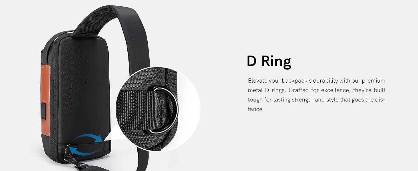 Чоловіча/Жіноча нагрудна сумка Kingsons Anti-theif з замком, маленька кросбоді, для подорожей, спорту, велотуризму, повсякденного використання (чорний/коричневий)