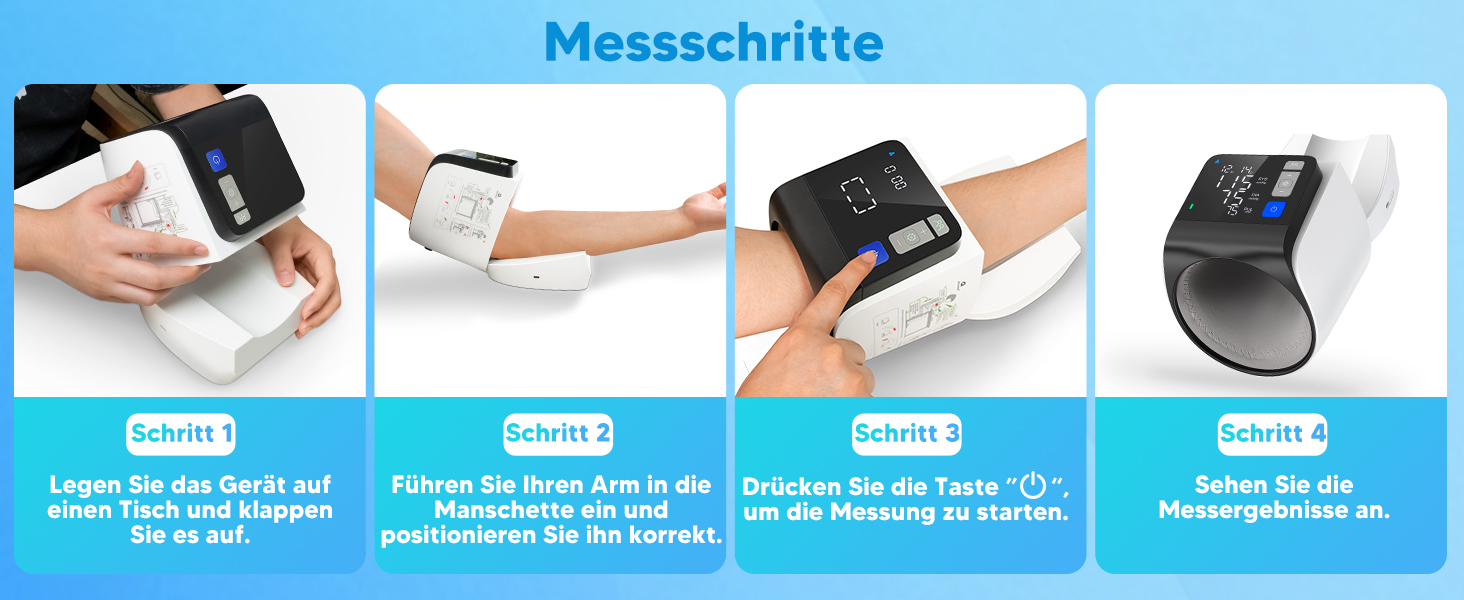 Тонометр на плече Arboleaf з великим LED-дисплеєм, вимірювання пульсу та частоти серцевих скорочень, 4x199 місця пам'яті, зарядка USB-C або AA-батареї, для домашнього використання, білий, компактний