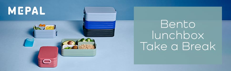 Mepal Bento Lunchbox Take A Break Large - Ланчбокс для обіду та перекусів 1500 мл, блакитний