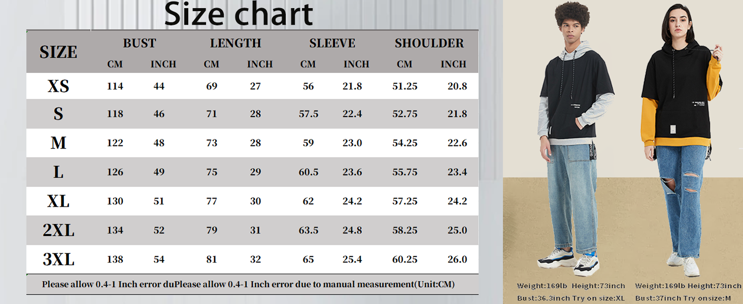Худі чоловіче Gurunvani Kontrastfarbe Patchwork, білий (XXL, темно-синій)