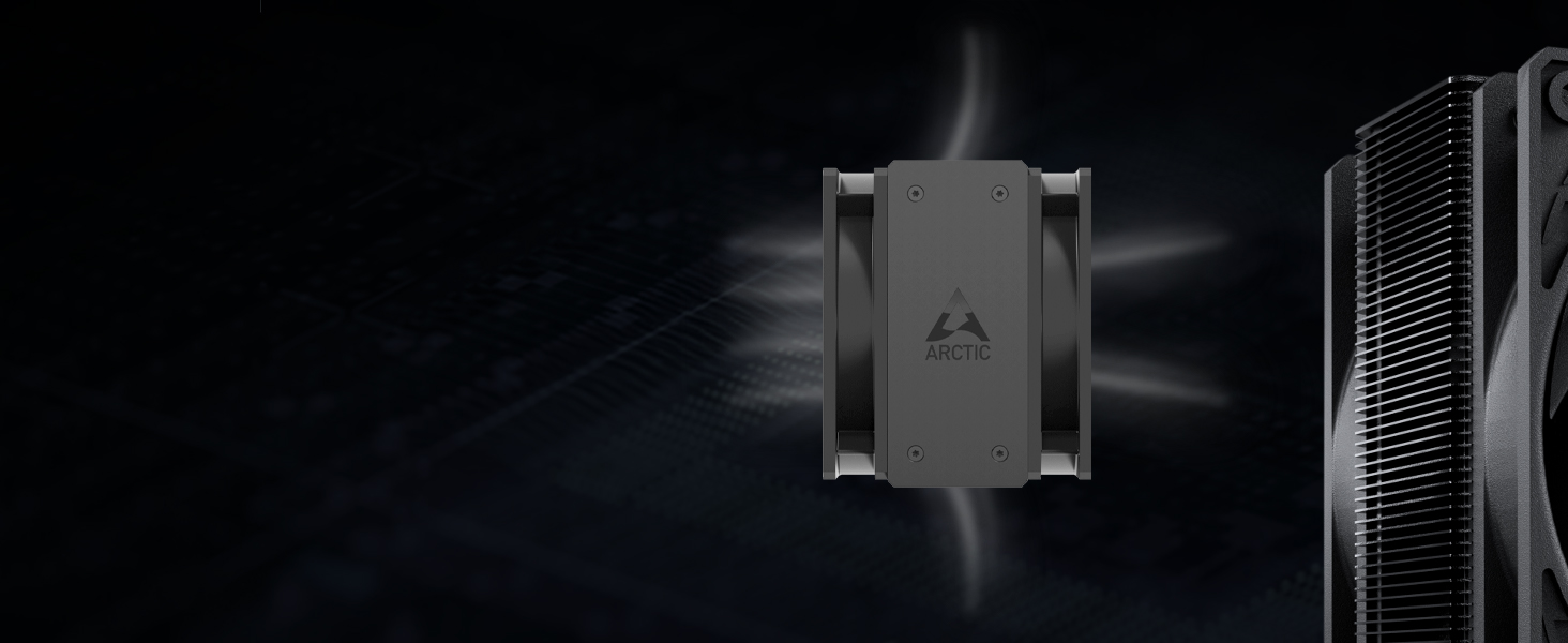 Arctic Freezer 36 - кулер для CPU з Push-Pull, Intel & AMD, 2 x 120 мм вентилятори, 4 Heatpipes, MX-6 термопаста