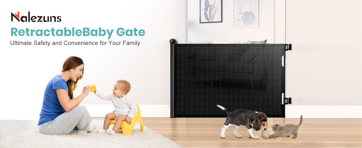 Захист для дитячих воріт Nalezuns, висувний, 0-180 см, сірий, для дітей