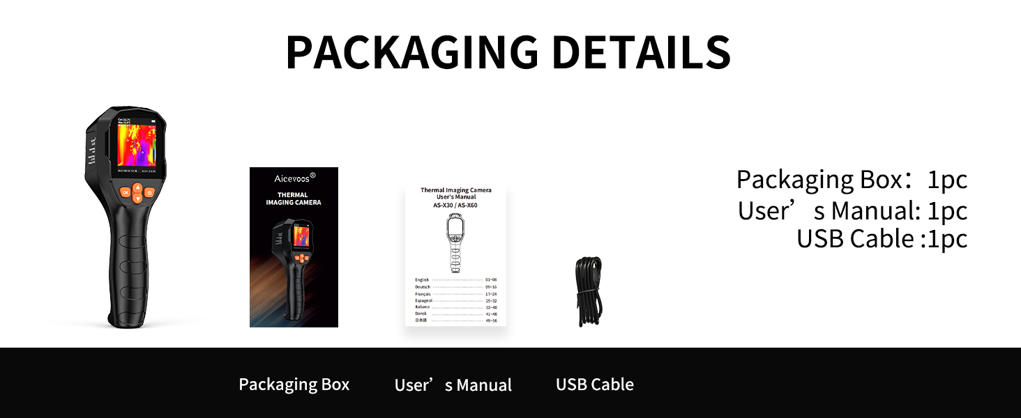 Тепловізор SuperIR 240x240: Тепловізійна камера з інфрачервоним термометром та видимим зображенням, 25 Гц, -18°C до 550°C