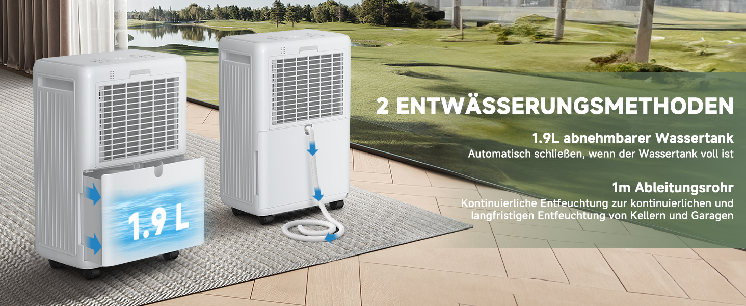 Електричний осушувач повітря 12L/день, тихий, з таймером, фільтром та захистом від дітей, смарт-режим, економний, проти цвілі та вологи