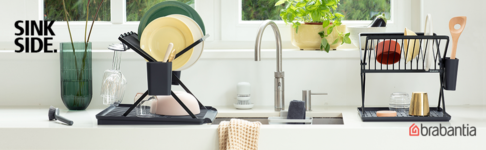 Складана сушарка для посуду Brabantia, компактна, металева