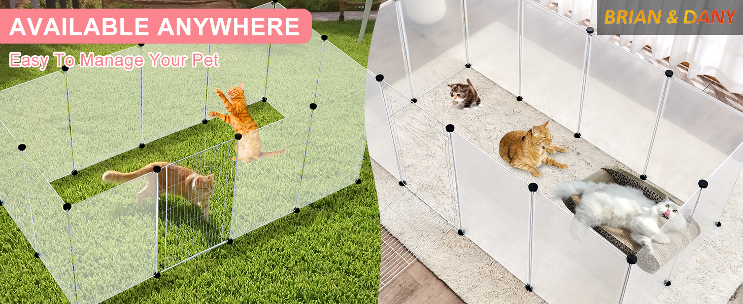 Клітка-загон для дрібних тварин Brian & Dany, 12 панелей, 180x90x75 см