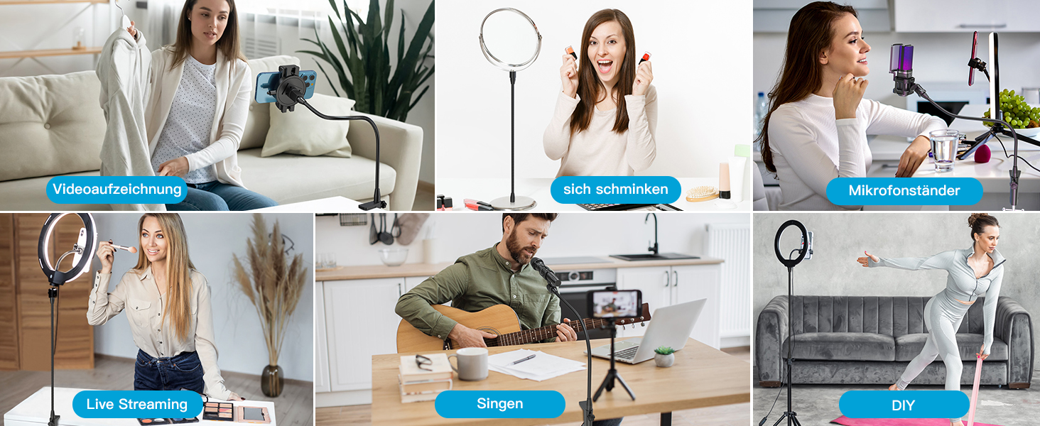 Кріплення для мікрофону Zealsound – регульований штатив-«лебідь» з кріпленням, адаптер 3/8' на 5/8', міцна клямка для столу, сумісний з Blue Snowball, Ice, Spark, SoloCast, 33 см (T19-19 см, лише кріплення)