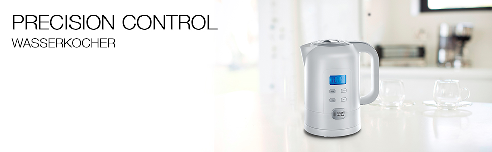 Електрочайник Russell Hobbs з регулюванням температури, LCD-дисплеєм, 1,7 л, 2200 Вт, для дитячого харчування, підтримка тепла, модель 21150-70