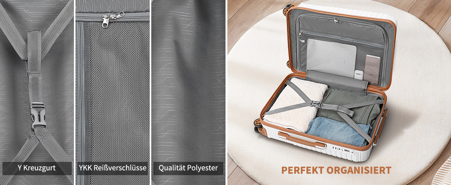 Набір валіз Sea Choice 4 в 1: S/M/L/XL, жорсткий корпус, PC, ручна поклажа, Beautycase, розширюваний, з YKK, TSA-замок, 4 колеса, темно-синій