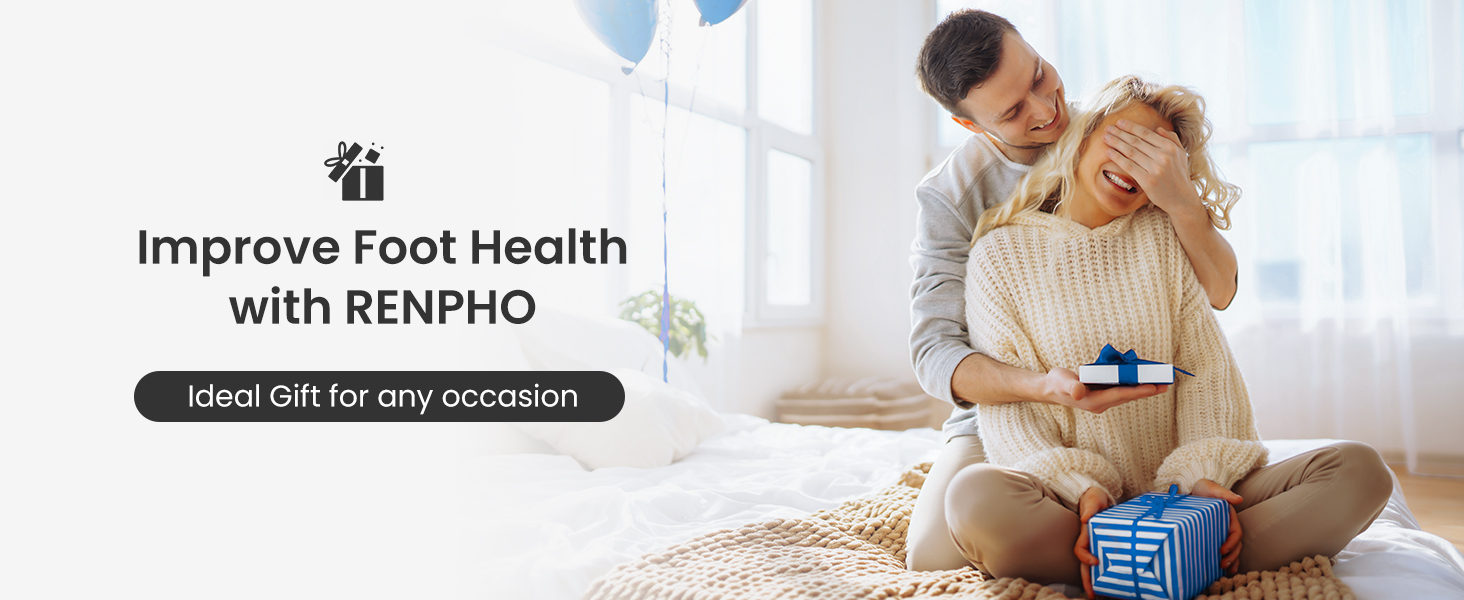 Масажер для ніг RENPHO з підігрівом, Shiatsu, електричний; подарунок на День батька; з функцією тепла, розминання, ролинг та повітряної компресії, з пультом дистанційного керування, відновлює втомлені ноги (R-D003R-BN, Коричневий)