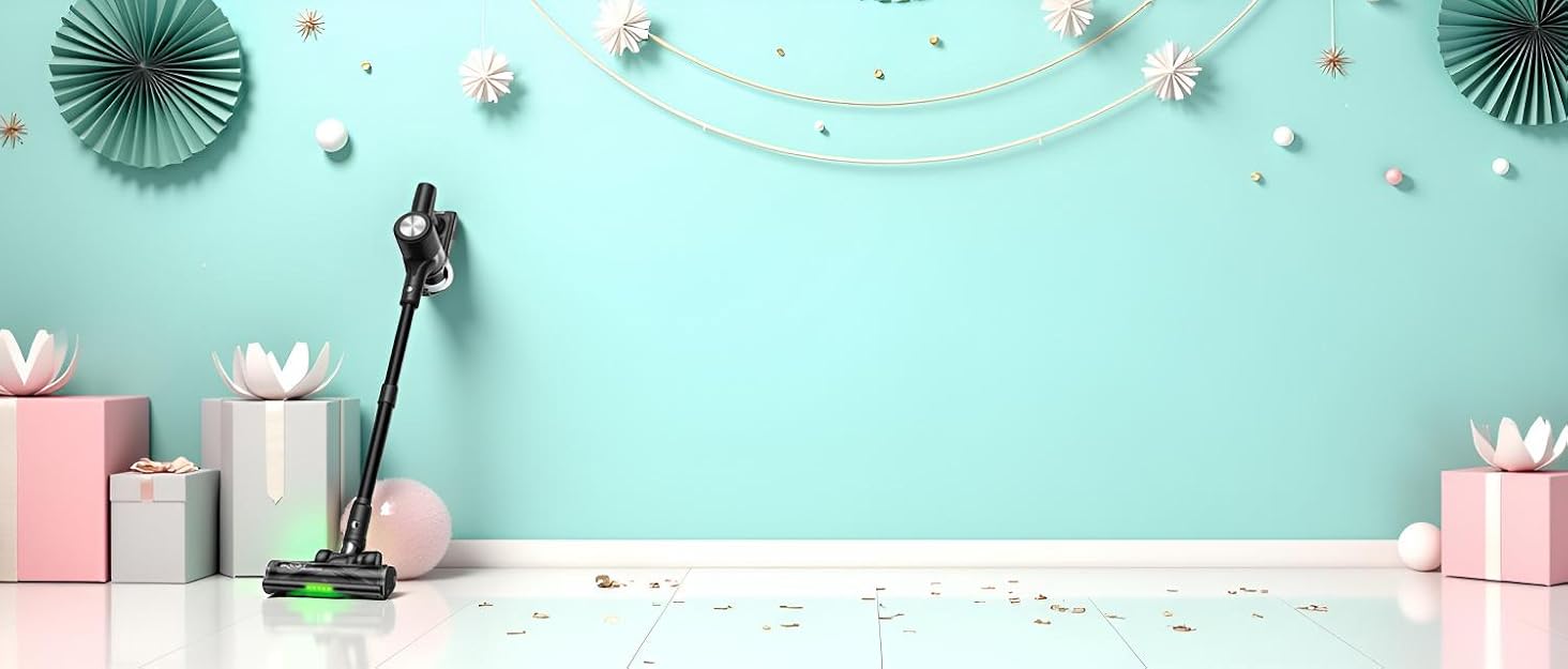 Бездротовий пилосос SUXIANGVAC 48KPa, 500W, 55 хвилин роботи, з док-станцією, LED дисплеєм, антизаплутана щітка, для шерсті тварин, килимів, твердих поверхонь, авто, фіолетовий