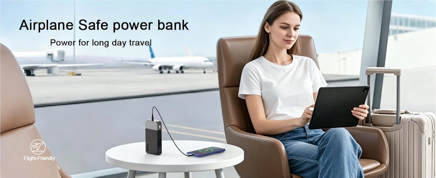 Power Bank NOBIS 20000mAh 45W Чорний: швидка зарядка USB-C/USB-A, цифровий дисплей, режим для малопотужних пристроїв