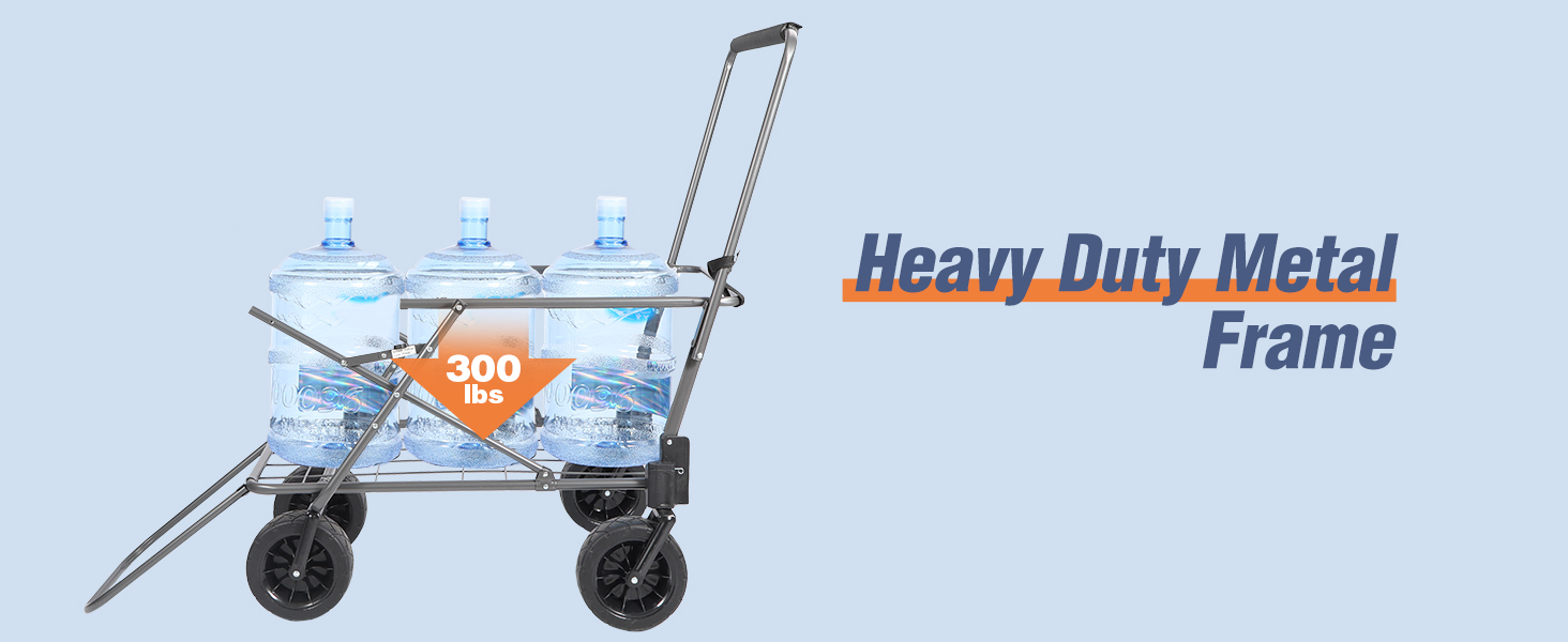 Складаний візок для собак REDCAMP з висувною задньою частиною, міцний, 134 л, великий, для кемпінгу, саду, спорту, покупок (Чорний, Basic)