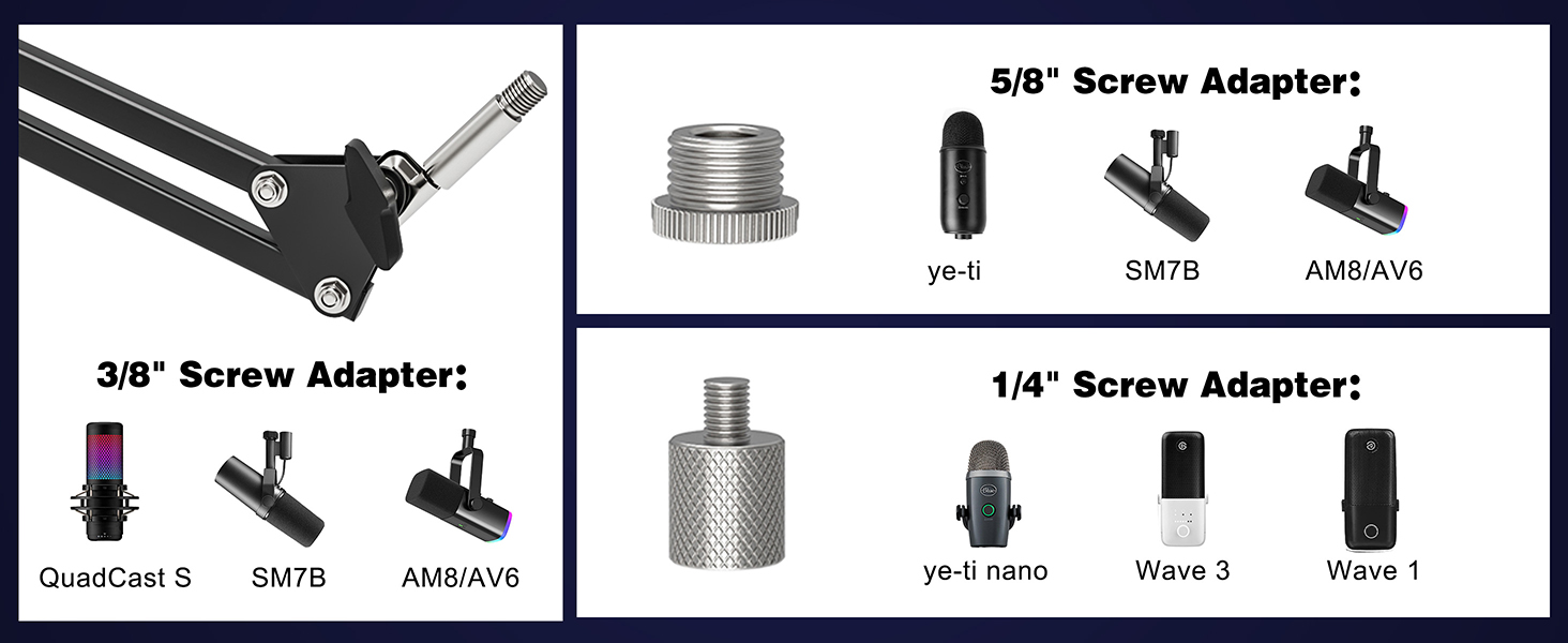 Тримач для мікрофона з RGB підсвіткою: регульований кріплення на стіл для TikTok Live-Streaming та співу