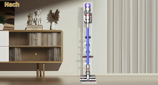 OUTBROS Dyson Vacuum Stand - Compatible with Gen5, V15s, V15, V12 Slim, V11, V10, V8, V7, V6 - Freestanding Metal Vacuum Holder - No Drill Installation