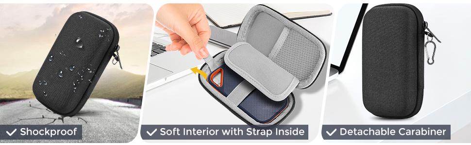 Чохол для SSD дисків SanDisk Extreme PRO/Extreme Portable SSD/Crucial X8 Portable SSD ProCase - чорний