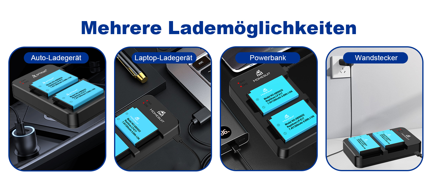 Акумулятор LP-E17 1300mAh 2 шт. + LED зарядний пристрій для Canon EOS Rebel SL3, SL2, T8i, T7i, T6i, T6s, R10, R50, R8, RP, M3, M5, M6, 200D, 77D, 750D, 760D, 2x LP-E17 + 1x LED