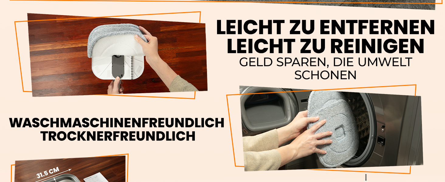 Набір для миття підлоги з відром ALANBERG® Gen2, білий: 360° самовіджимання, система з двома камерами, 2 мікрофібрових насадок