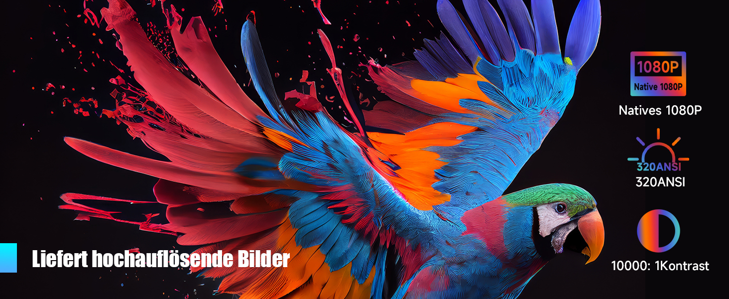 Android 13 проєктор Smart Beamer з офіційними ТВ-додатками, голосовим асистентом, роздільною здатністю 1080P, яскравістю 12000 люмен, 5G WiFi, автоматичною корекцією трапеції для домашнього кінотеатру/відкритих просторів, білий колір