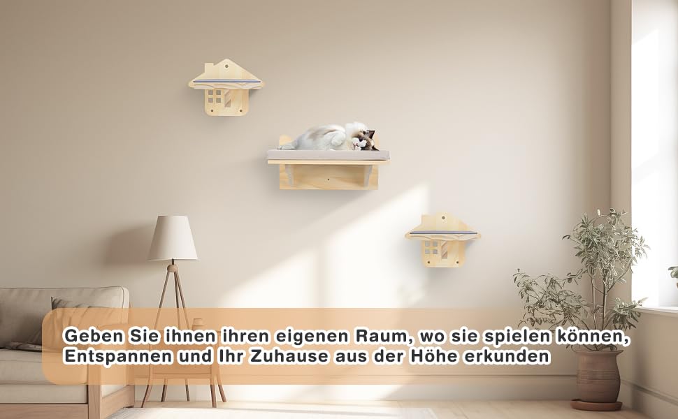 Кігтеточка-стінка для котів, велика полиця для кріплення до стіни, 38 x 27 см