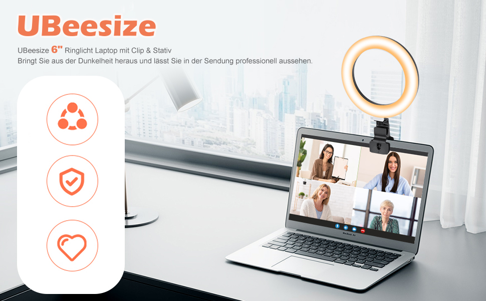 Ring Light UBeesize 30 см з штативом, 12 дюймів для фото та відео, Live Stream, YouTube, макіяж