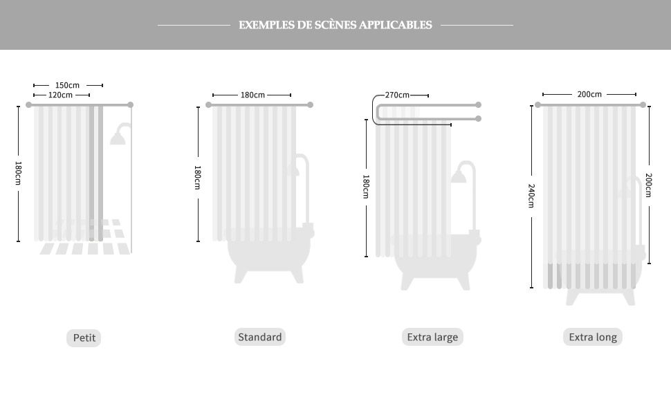 Шторка для душу Furlinic Anti-Schimmel, водонепроникна, прозора, EVA, 120x180 см, 3D ефект ромбу, 8 прищіпок, з камінням