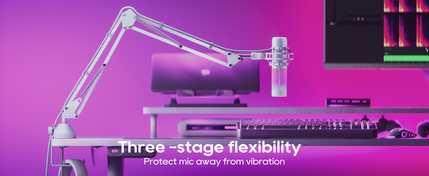 Кріплення для мікрофона на настільний стіл, 40 см, для HyperX QuadCast, Blue Yeti, 360° оберт, з адаптером 3/8' - 5/8'