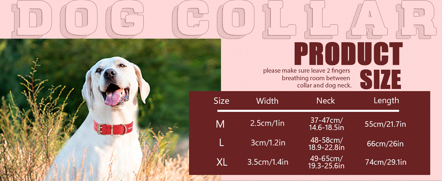 Відбиваючий повідок для собак, регульований, м'який, для малих, середніх та великих собак (довжина 46-56 см), червоний, розмір M