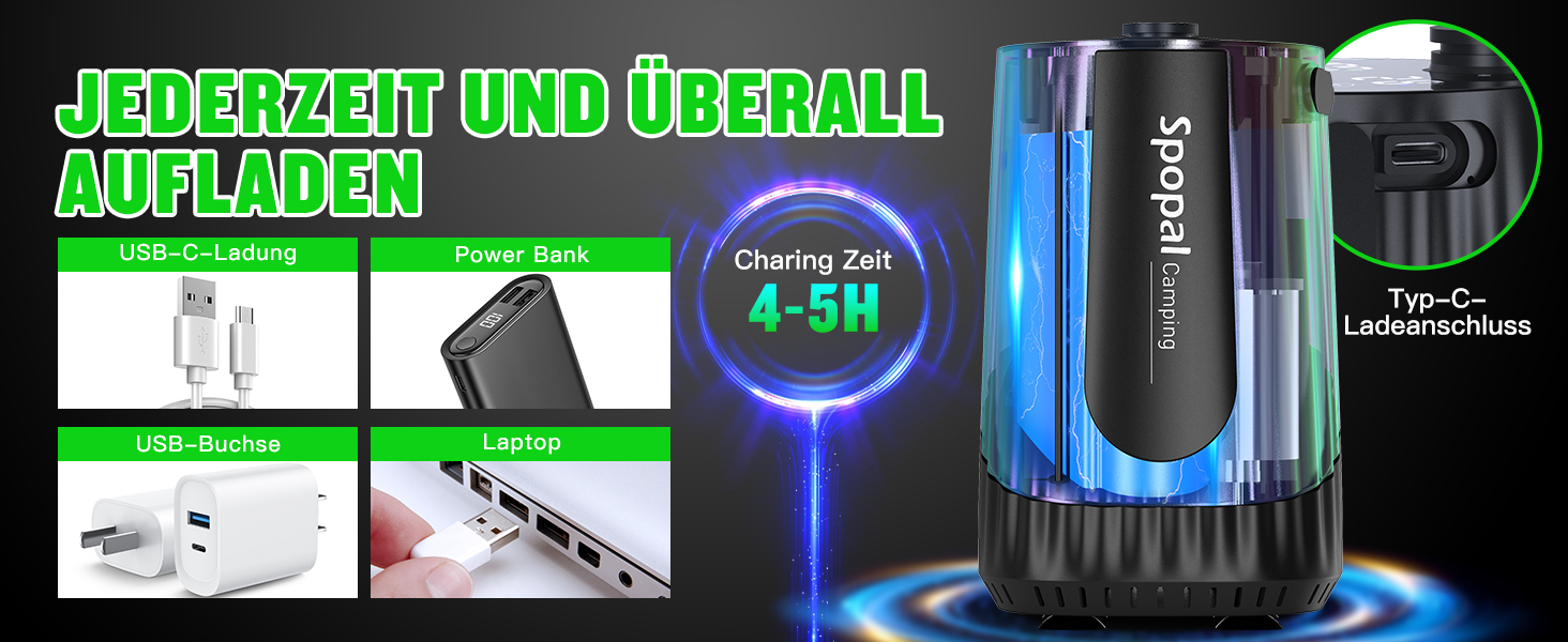 Портативна душова кабіна Spopal для кемпінгу, 10000mAh, з насосом та аксесуарами. Чорний колір. Ідеально для кемпінгу, відпочинку, автомийки та догляду за тваринами.