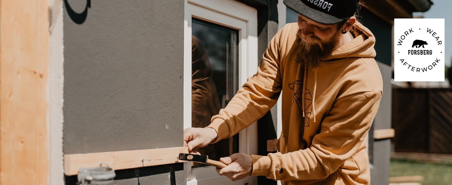 Чоловіча толстовка FORSBERG Pettarson з ведмежим логотипом | Скандинавський стиль | Коллекція на всі сезони | Для відпочинку, роботи, активного відпочинку | Жовтий