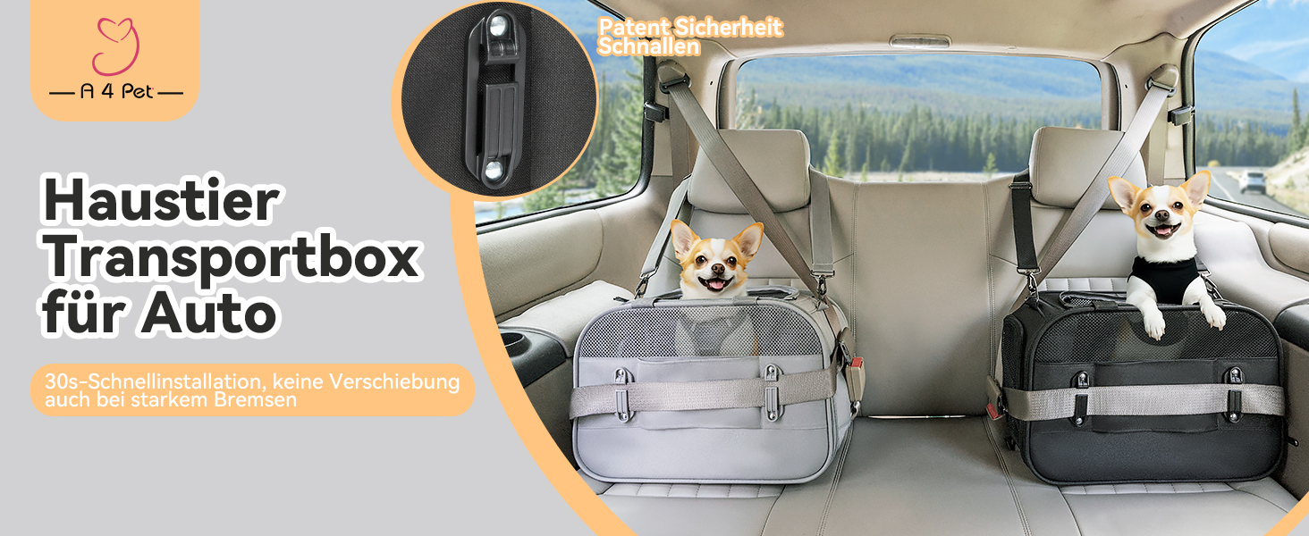 Транспортний бокс для тварин на 4 місця: кіт, собака. Підходить для перевезень літаком/автомобілем. Легкий, з надійними застібками та 4 сітками. Чорний колір.