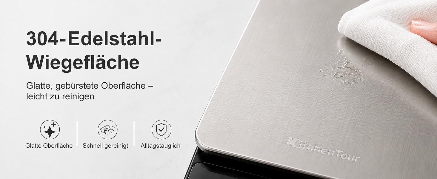 Електронні кухонні ваги KitchenTour, високоточні до 3000г/0,1г, 9 одиниць вимірювання, з підсвічуванням LCD-дисплея