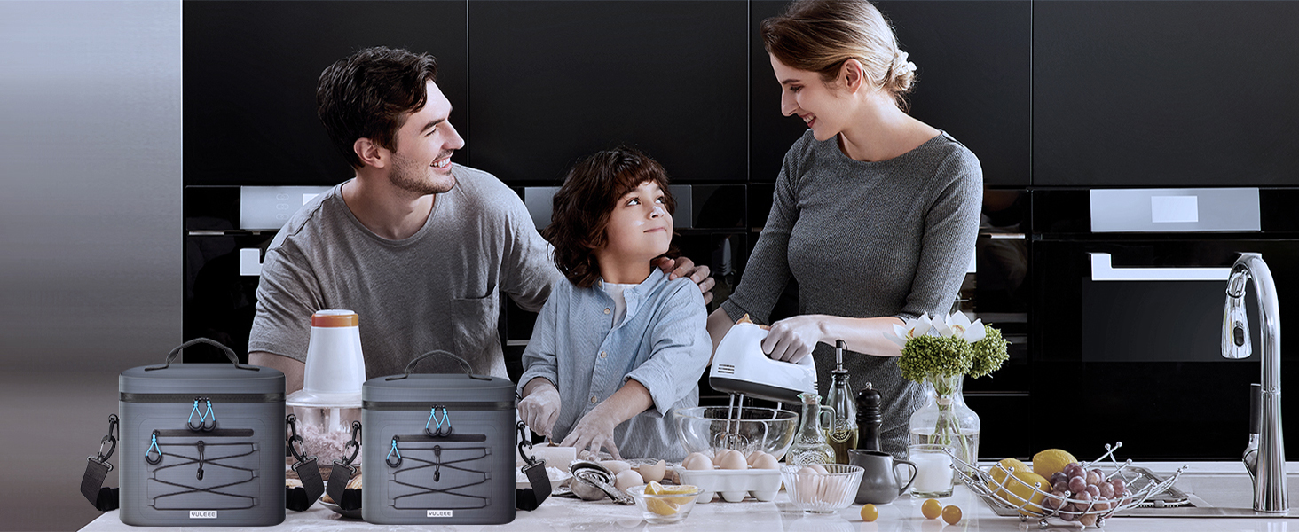 Термосумка-холодильник 15/24L, водовідштовхуюча, для пікніків, пляжу, кемпінгу, офісу, транспортування продуктів, сіра