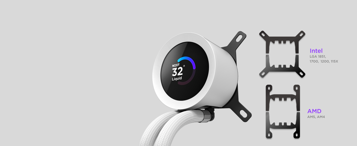 NZXT Kraken Z240 - Рідинна система охолодження CPU з LCD-дисплеєм, чорний