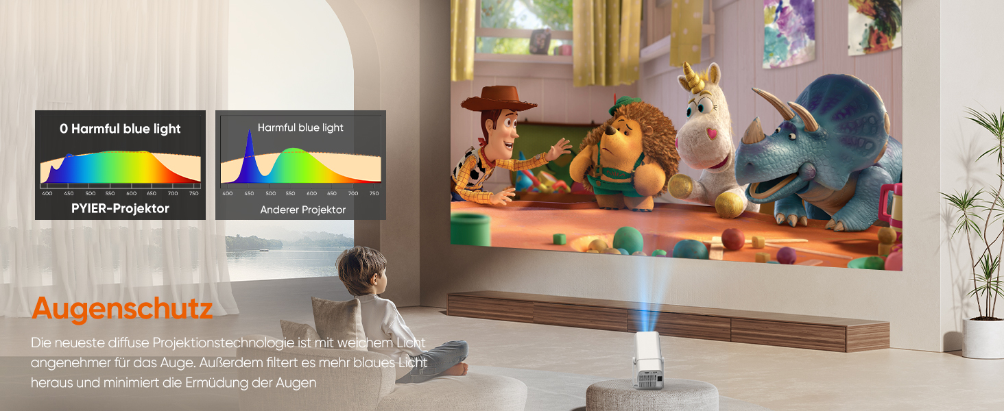 Mini проєктор Beamer з WiFi Bluetooth, 1080P Full HD, підтримкою Netflix, електричний, з автофокусом та автоматичною корекцією трапеції, 270° обертання для домашнього кінотеатру