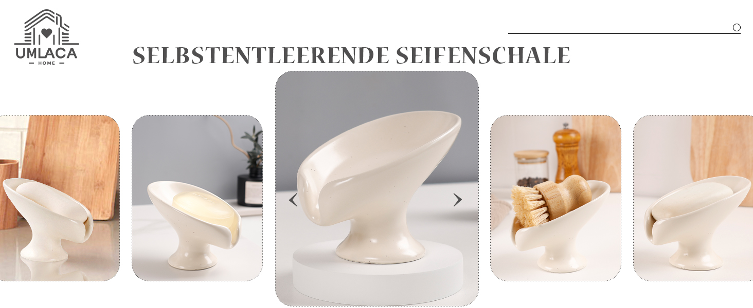 Керамічна мильниця Umlaca з самостійним зливом, безперервна сушка, у формі листка, вінтажний дизайн, підходить для кухні, ванної кімнати, душу, білий мармур (бежево-рожевий)