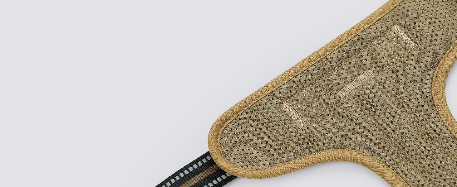 Нагрудник для собак Rabbitgoo середнього розміру, анти-тяга, регульований, з ручками, міцний, тактичний, з металевими пряжками, камуфляжний, коричневий (M, 1 шт.)