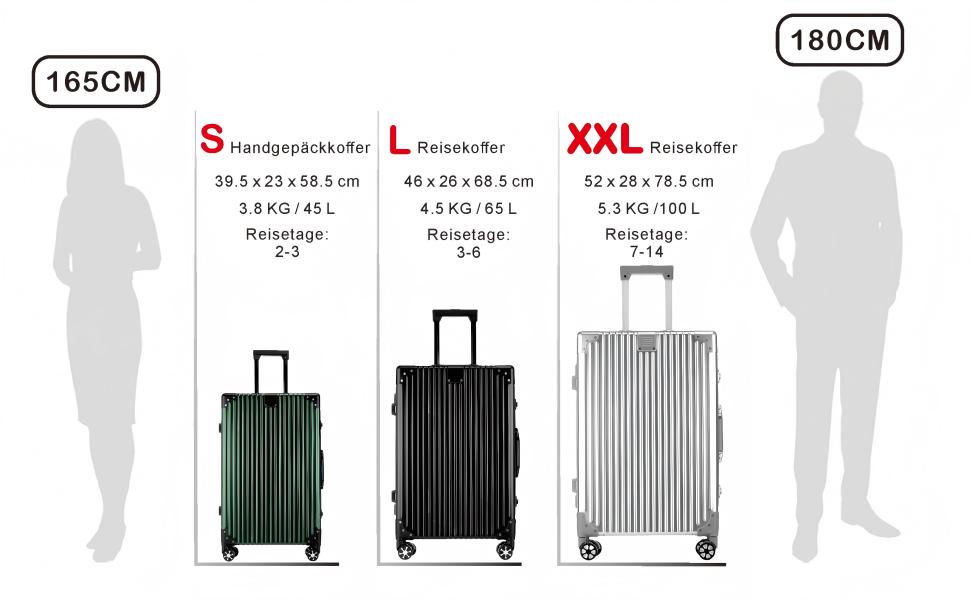 Ручна поклажа сріблястий алюмінієвий чемодан на 4 подвійних колесах із TSA замком, жорсткий корпус із полікарбонату, зелений, розмір S