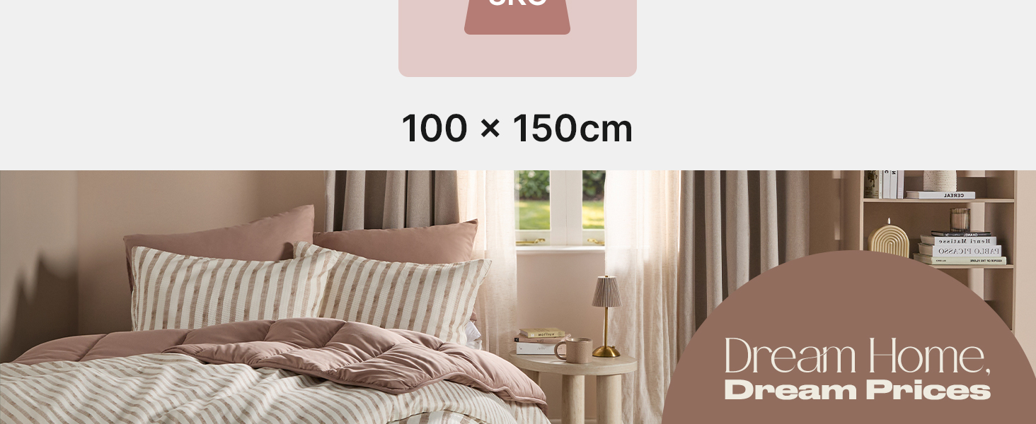Обважнююча ковдра Dreamscene Star 3кг, 100x150 см, терапевтична ковдра для сну та релаксації (Рожева)