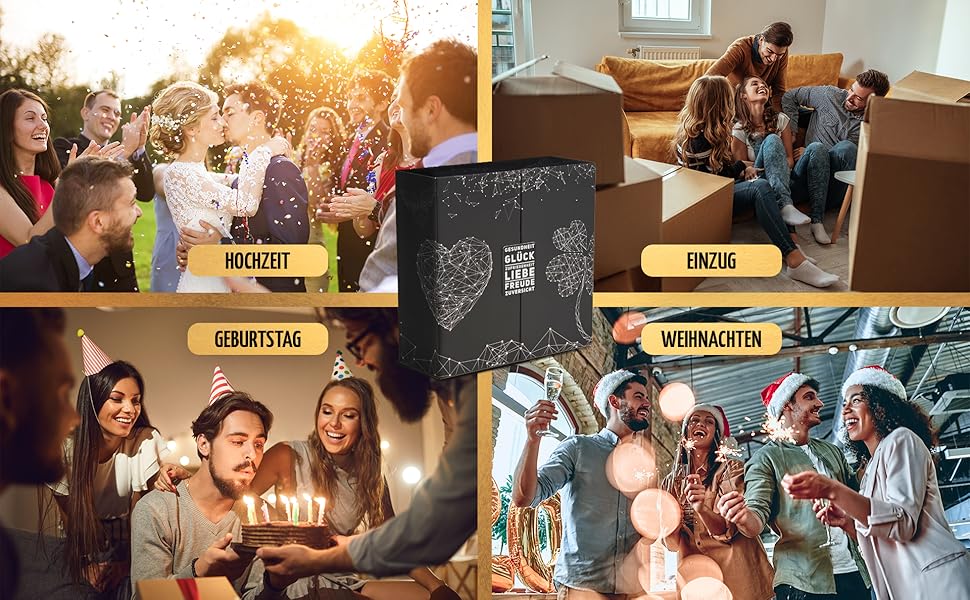 BUTLERBELL® English | Salt and pepper mill made of wood in a luxury gift box with heart, ideal as a wedding gift | Wedding gifts | Wedding gifts for the wedding couple | Housewarming gift (Cupidon)