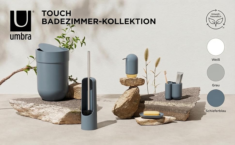 Сміттєвий відер Umbra Touch з гойдальним кришкою, 6 л, білий
