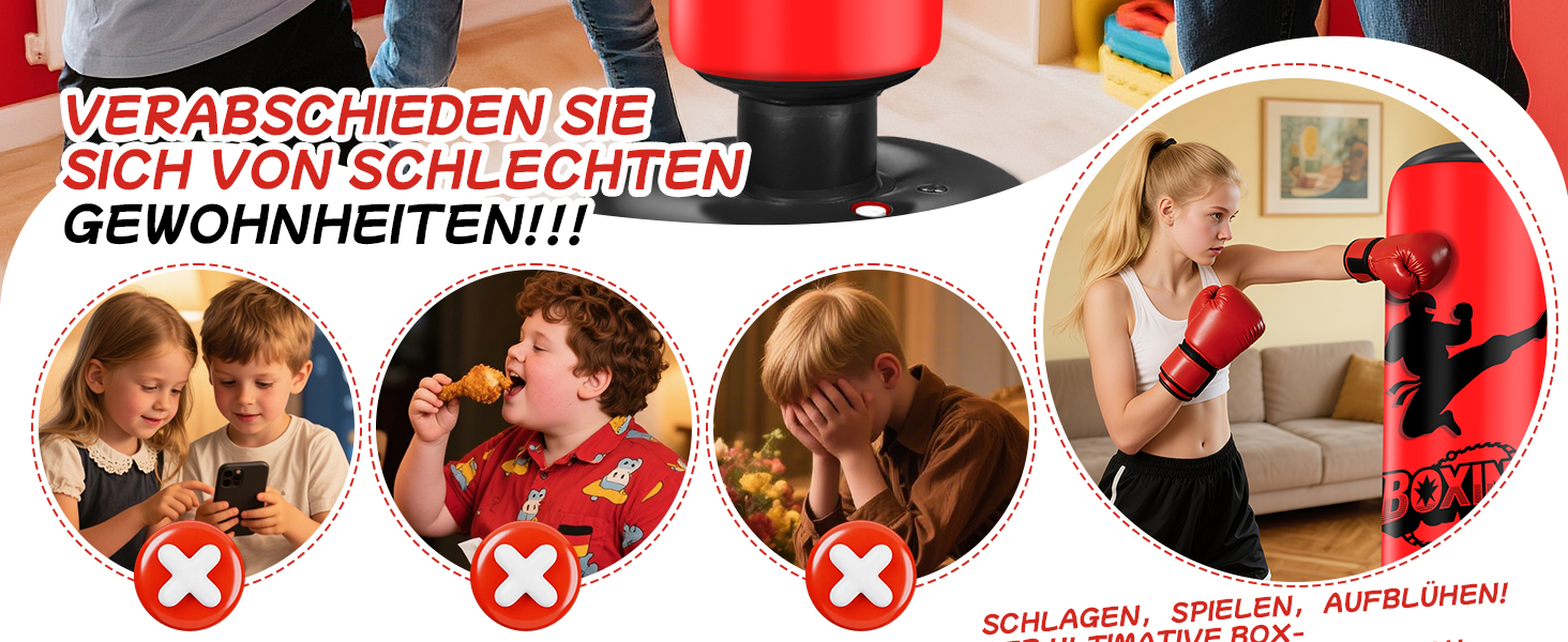 Дитячий боксерський мішок Ninonly Standbox 160см з рукавичками. Міцний PVC, для карате, тхеквондо. Подарунок для дітей 3-12 років