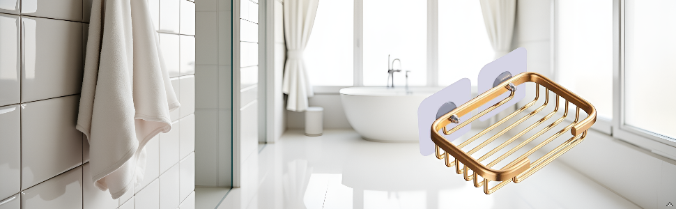 Стильна мильниця для душу з підсвічуванням, самоклеюча, без свердління, для ванної кімнати