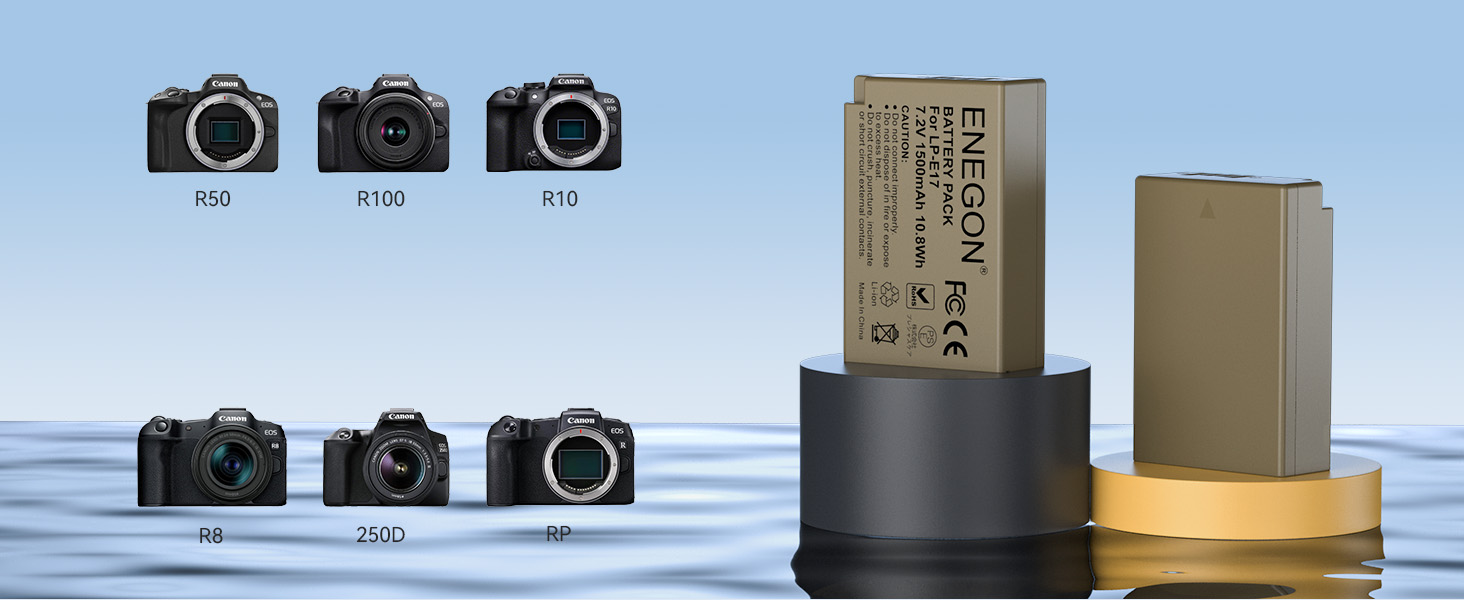 Зарядний пристрій ENEGON LP-E17 20W Dual з 2x акумуляторами 1500mAh для Canon EOS R10, R8, RP, R50, R100 та інших моделей